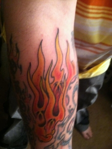 flames tattoo