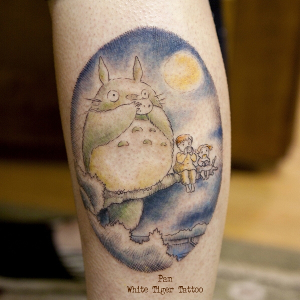 My Neighbor Totoro tattoo by Pam.